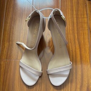 Stuart Weitzman Blush Nude Chunky Heels